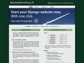 djangohosting.ch screenshot or logo